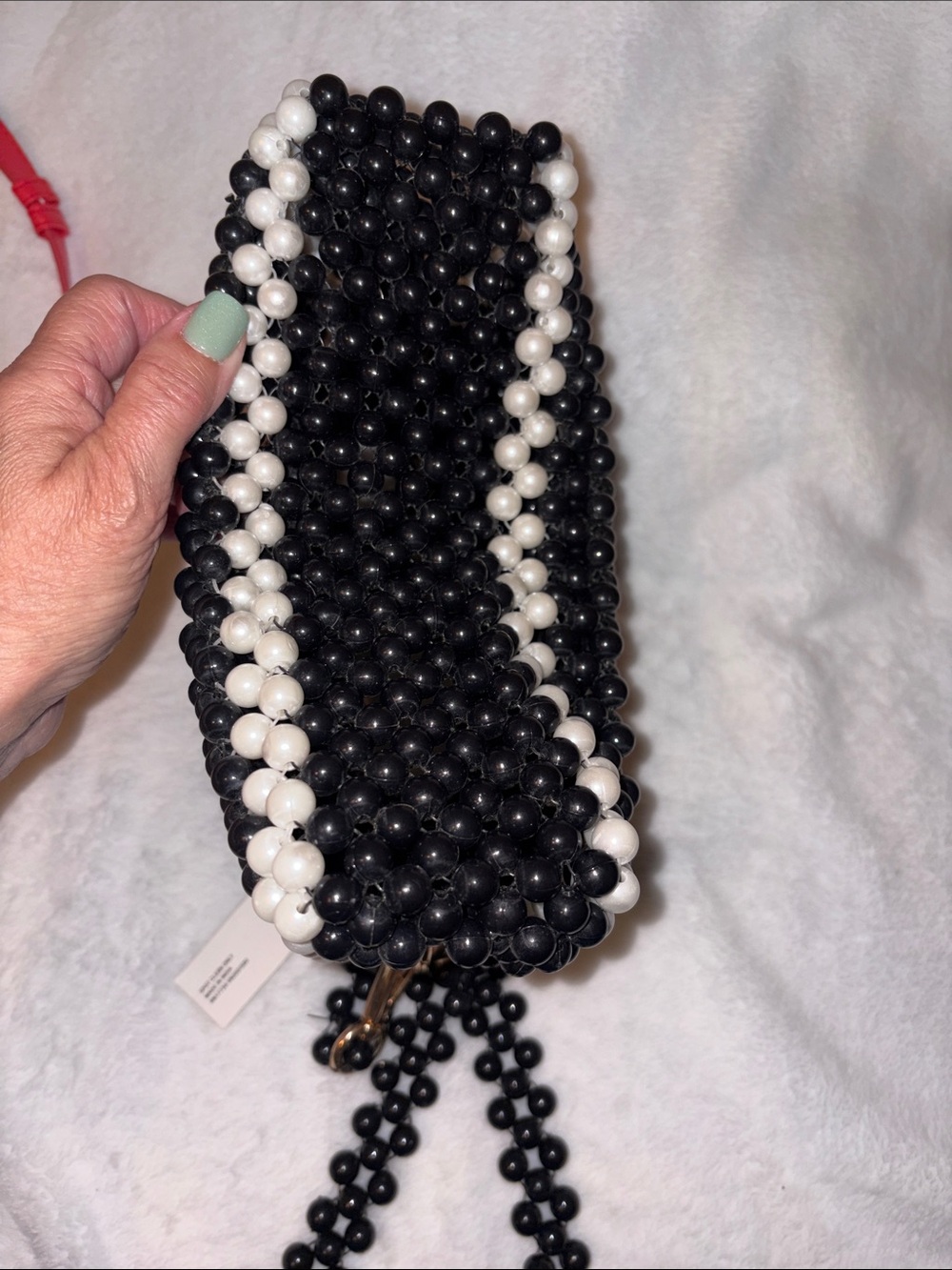 kate spade Black and White Beaded Crossbody Bag - Picture 7 of 7